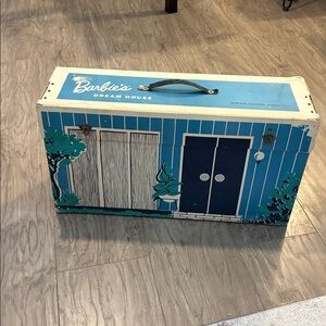 Vintage Original 1962 Mattel Barbie Doll Cardboard Fold Up Dream House Furniture